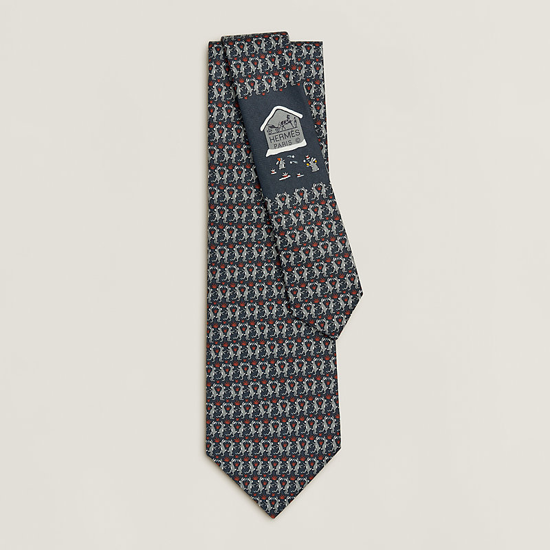 Jeux de Lapins tie 8 cm | Hermès USA